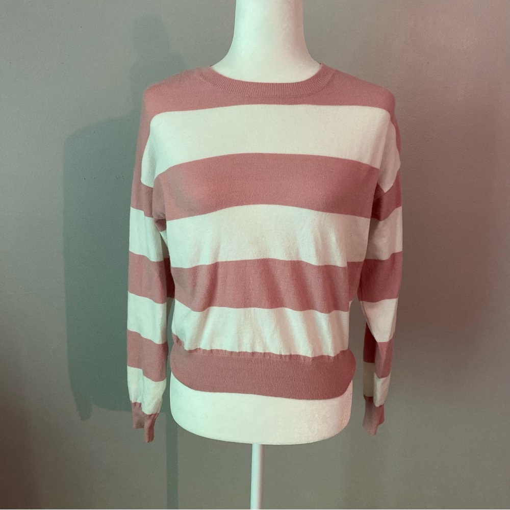 Pink and white striped longsleeve